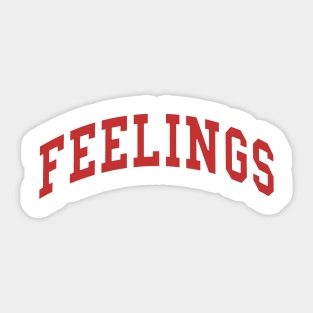 Feelings - red Sticker